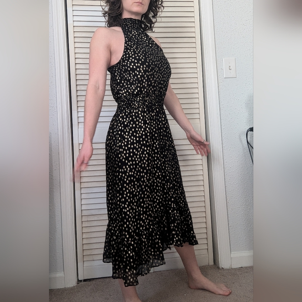Polka Dot Cocktail Halter Dress